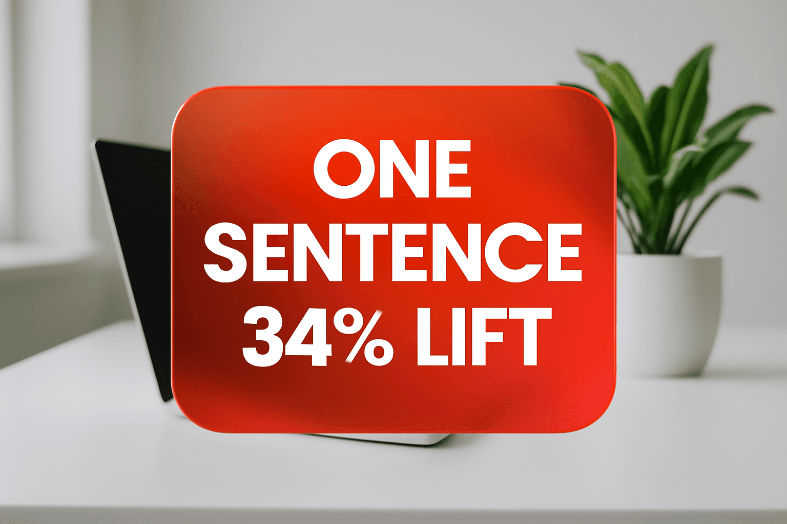 ONE SENTENCE 34% LIFT