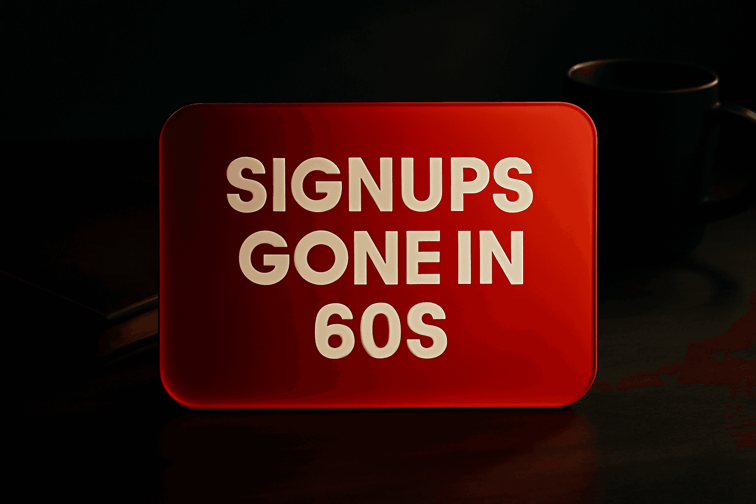 SIGNUPS GONE IN 60s