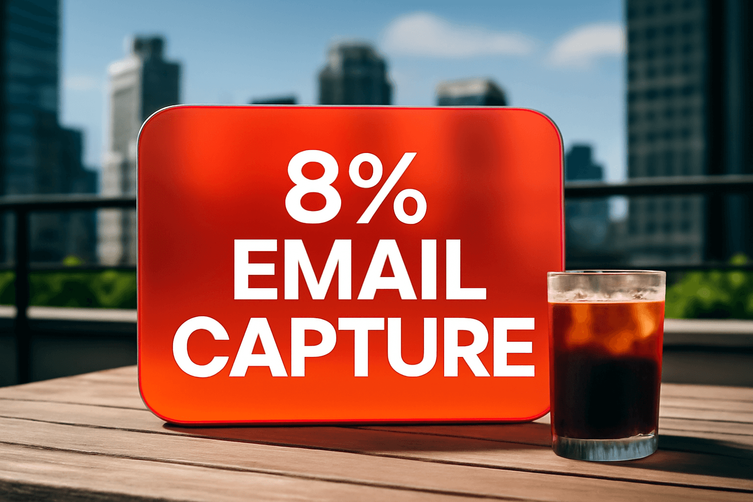 8% EMAIL CAPTURE