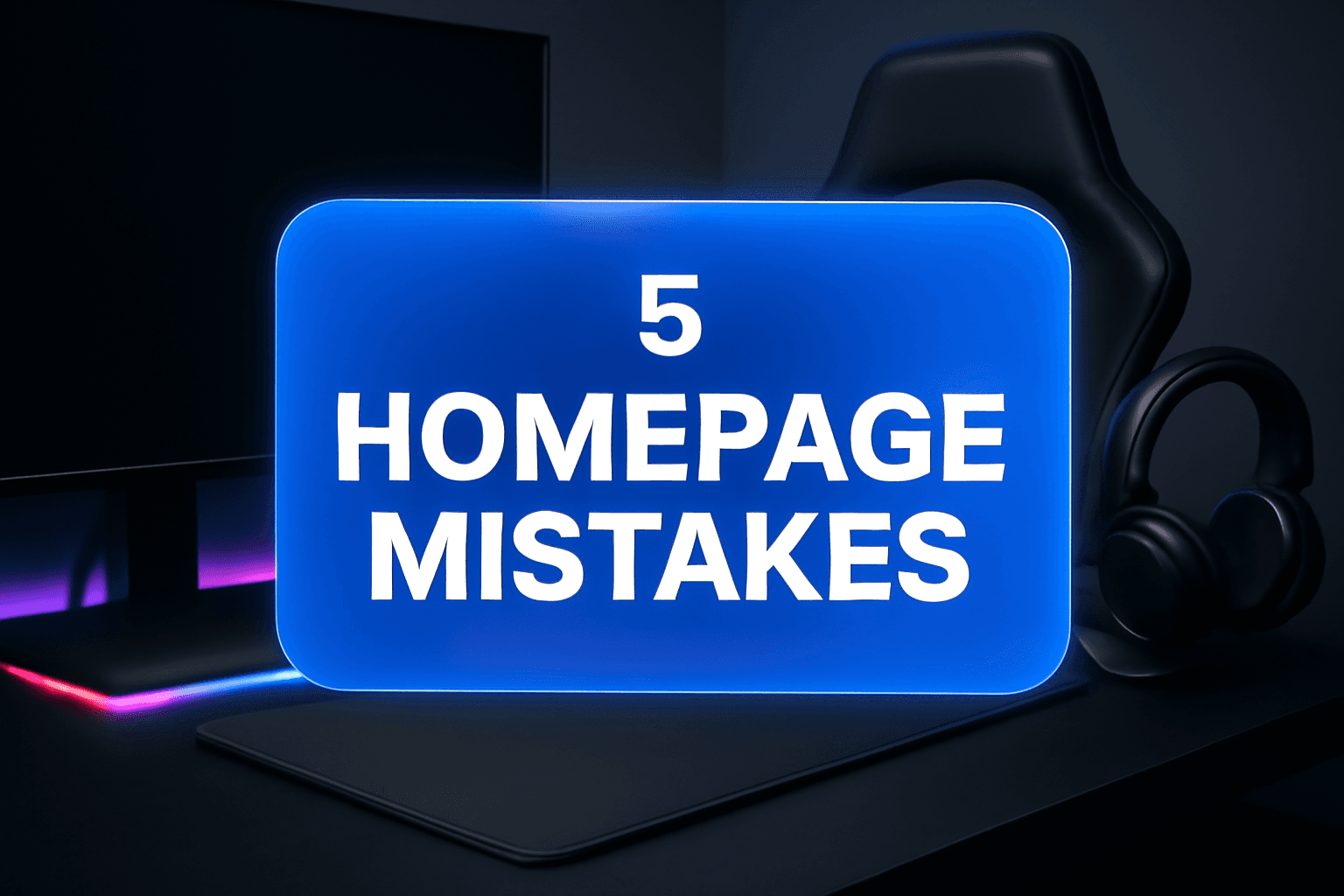 5 HOMEPAGE MISTAKES