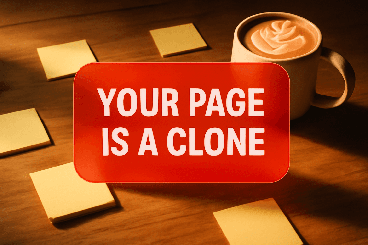 YOUR PAGE IS A CLONE