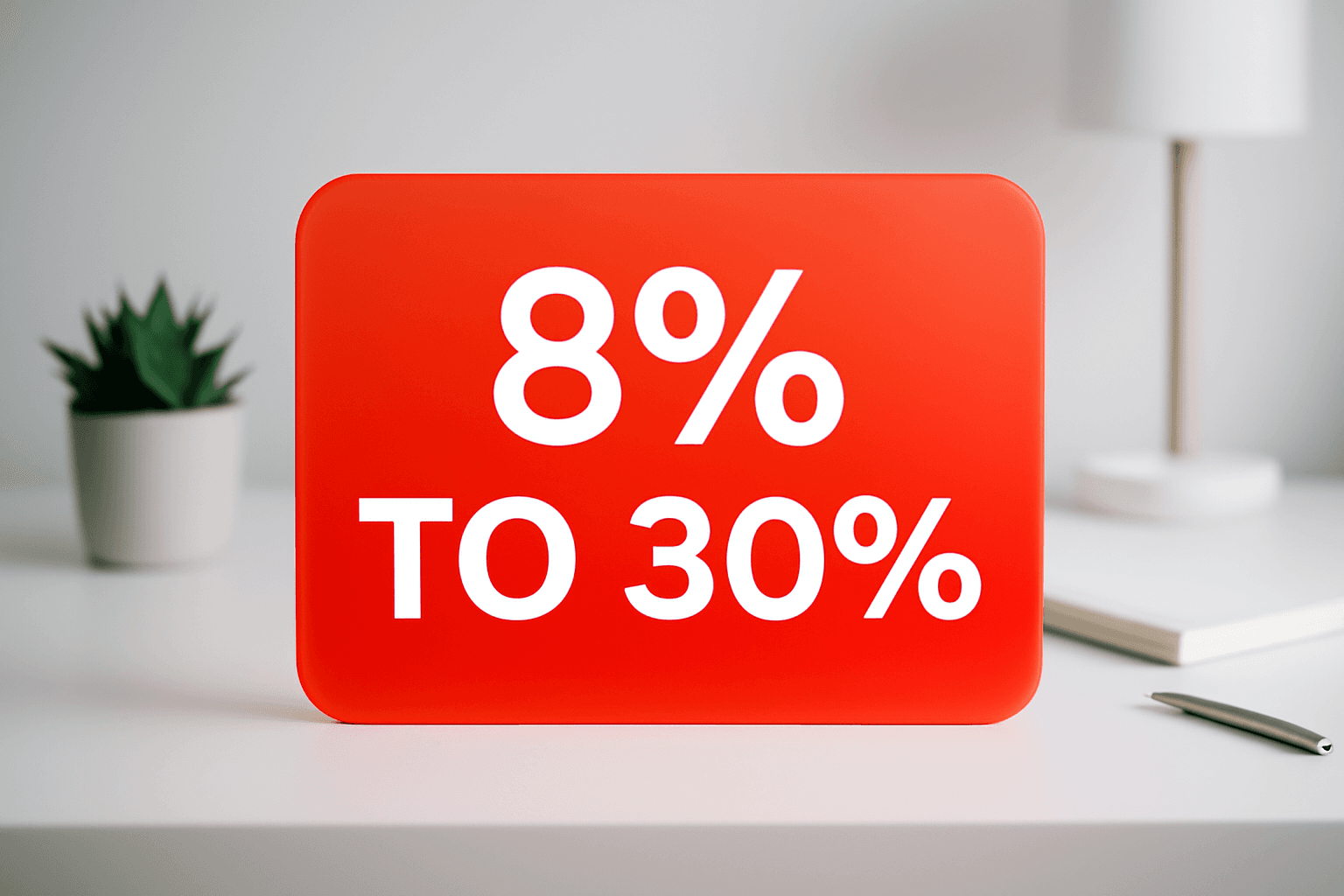 8% TO 30%