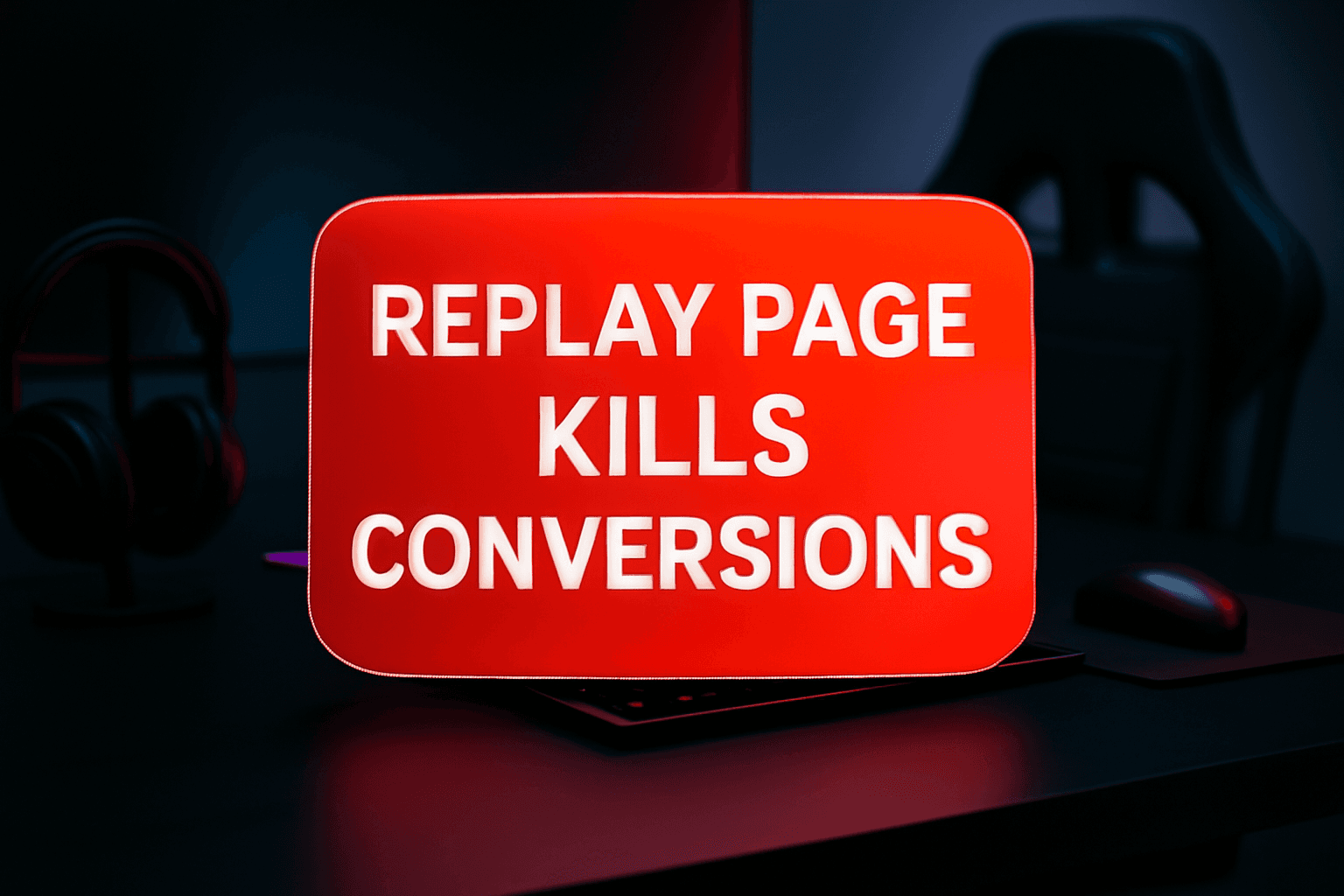 REPLAY PAGE KILLS CONVERSIONS